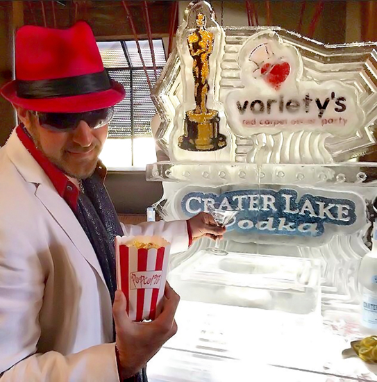 Ice Sculpture Red Carpet Oscar Party Vickys of Santa Fe