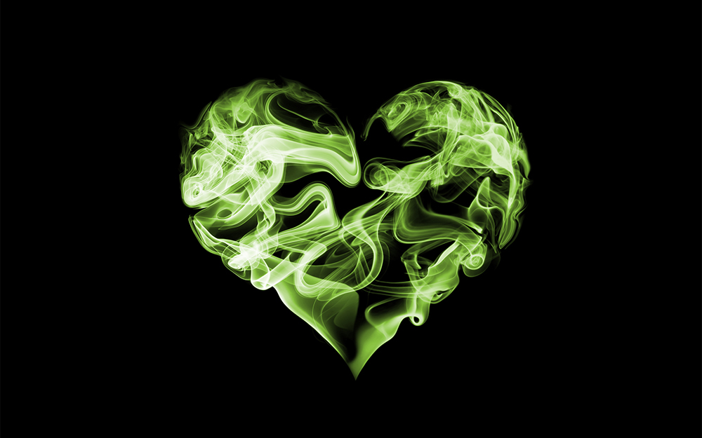 weed smoke heart